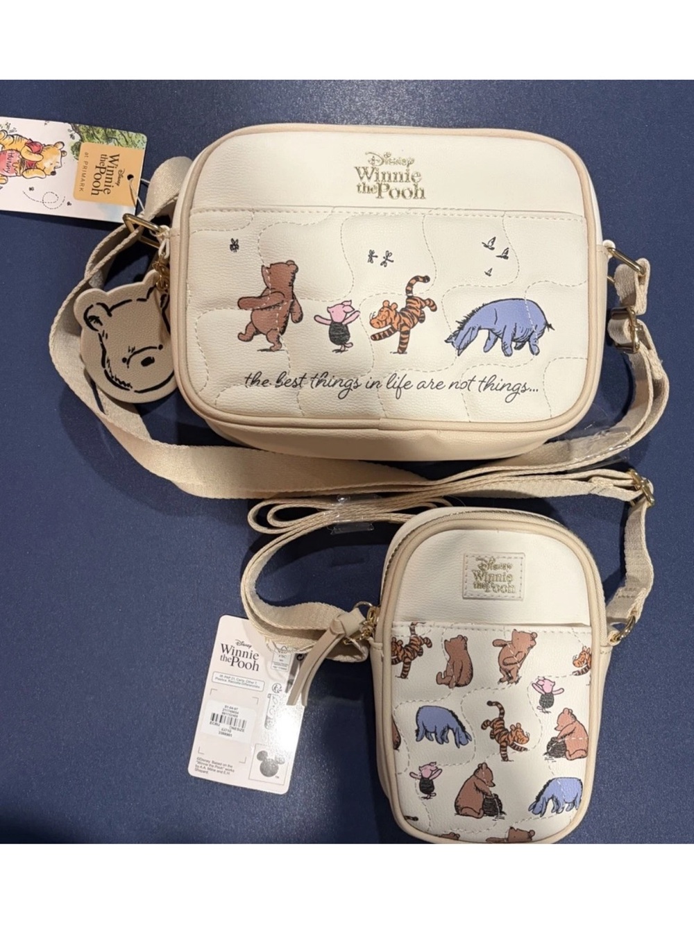Set Of 2 Disney x Primark Winnie The Pooh Crossbody Bags Medium And Small Bags